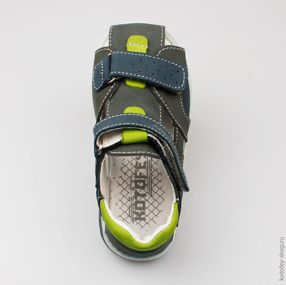 422050-22 Сандалии для мальчики сер-син фото №4
