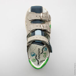 422057-21 Сандалии для мальчики сер-син фото №4