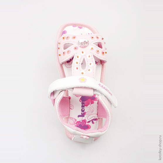 425005-11 Пляжная обувь розовая для девочки розовый фото №4