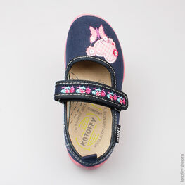 431047-11 Текстильная обувь для девочки светло-синий фото №4