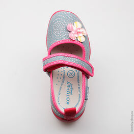 431048-12 Текстильная обувь для девочки голубой фото №4