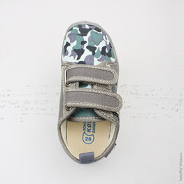 431080-12 Текстильная обувь для мальчики син-сер фото №4