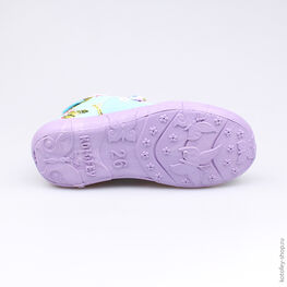 431083-12 Текстильная обувь для девочки гол-сир фото №3