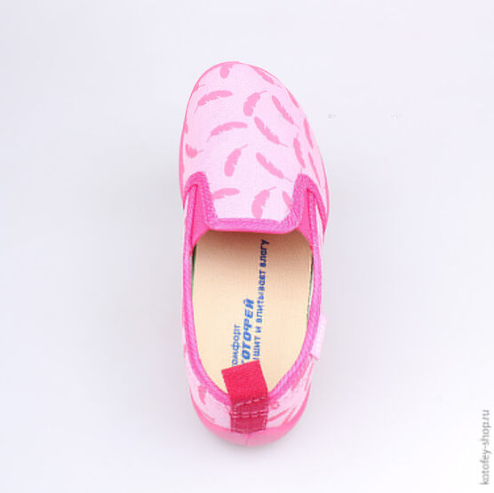 431095-11 Текстильная обувь для девочки роз-фук фото №4