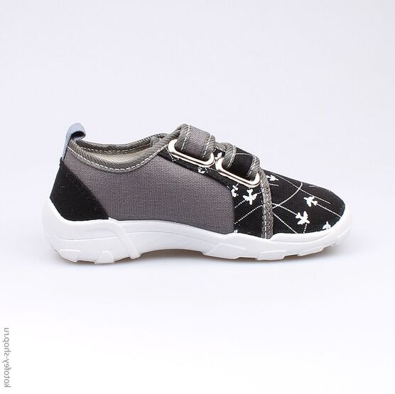 431100-11 Текстильная обувь для мальчики чер-сер фото №2