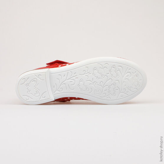 432100-21 Туфли для девочки красный фото №3