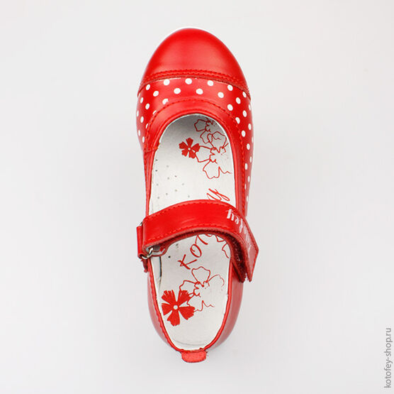 432100-21 Туфли для девочки красный фото №4