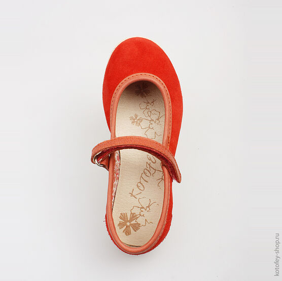 432107-72 Туфли для девочки коралл фото №4