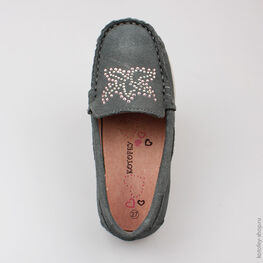 432109-21 Туфли для девочки серый фото №4