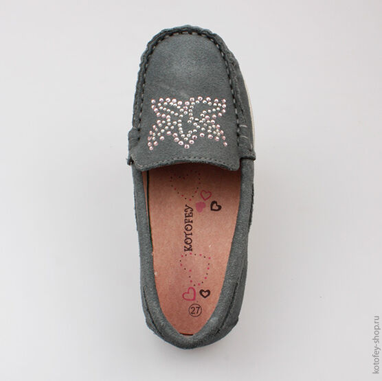 432109-21 Туфли для девочки серый фото №4