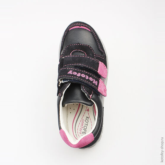 432114-21 Полуботинки для девочки син-роз фото №4