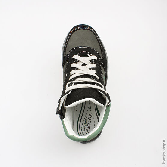 452080-23 Ботинки для мальчики чер-зел фото №4