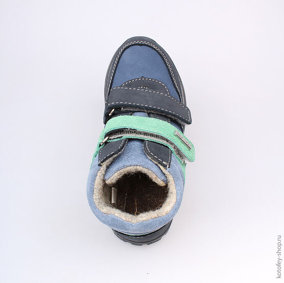 452086-32 Ботинки для мальчики светло-синий фото №4