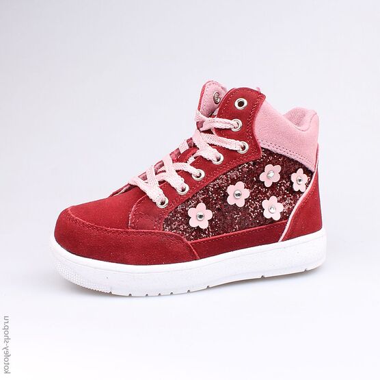 454021-32 Ботинки для девочки бордовый