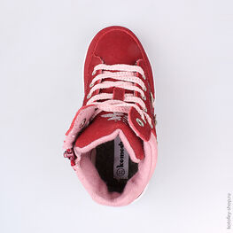 454021-32 Ботинки для девочки бордовый фото №4