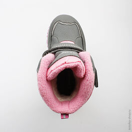 454940-41 Мембранные ботинки для девочки сер-роз фото №4