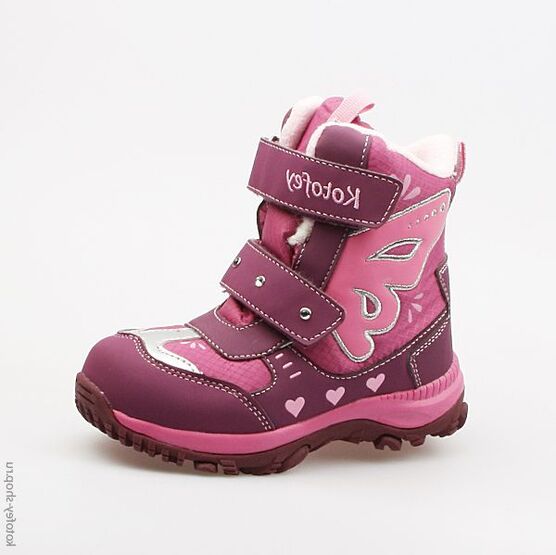 454941-42 Мембранные ботинки для девочки фук-роз