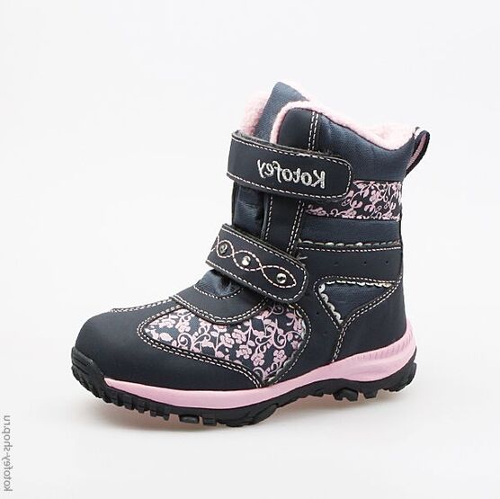 454942-42 Мембранные ботинки для девочки син-роз