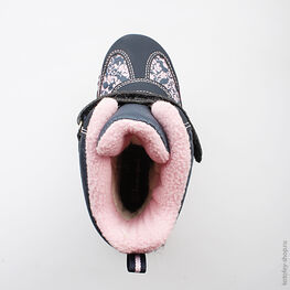 454942-42 Мембранные ботинки для девочки син-роз фото №4