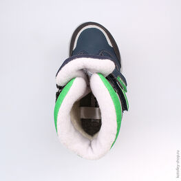 454946-41 Мембранные ботинки для мальчики син-зел фото №4