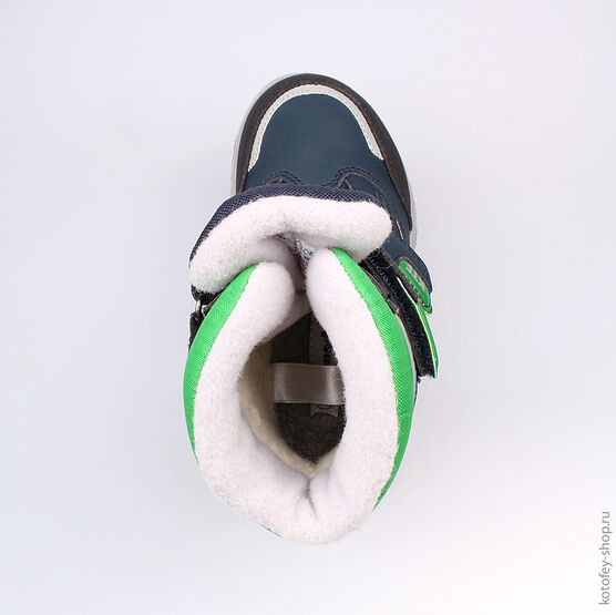 454946-41 Мембранные ботинки для мальчики син-зел фото №4