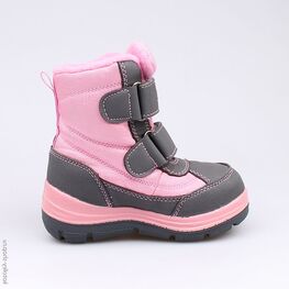 454955-42 Мембранные ботинки для девочки сер-роз фото №2