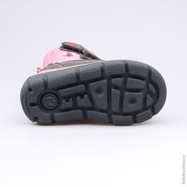 454955-42 Мембранные ботинки для девочки сер-роз фото №3