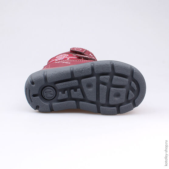 454956-42 Мембранные ботинки для девочки бордовый фото №3