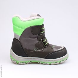 454957-41 Мембранные ботинки для мальчики сер-зел фото №2
