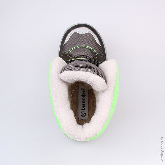 454957-41 Мембранные ботинки для мальчики сер-зел фото №4