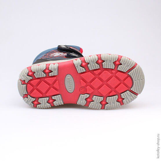 454957-42 Мембранные ботинки для мальчики син-кра фото №3