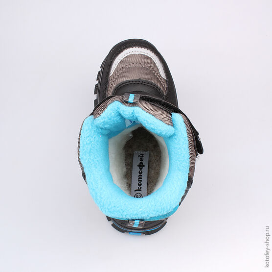 454958-41 Мембранные ботинки для мальчики сер-гол фото №4