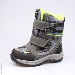 454959-42 Мембранные ботинки для мальчики сер-сал