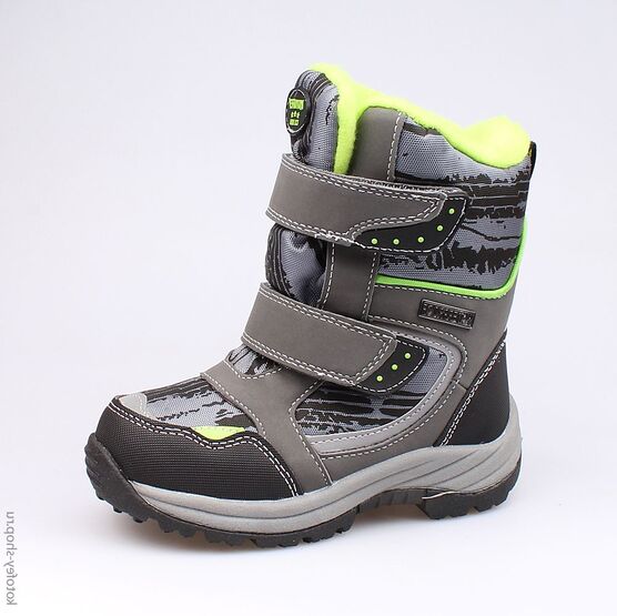 454959-42 Мембранные ботинки для мальчики сер-сал