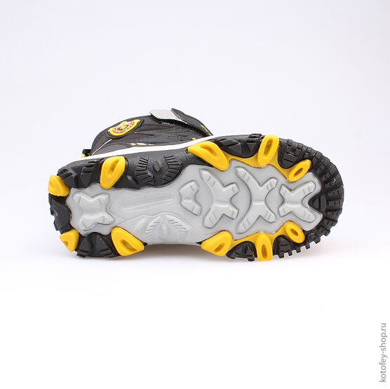 454966-41 Мембранные ботинки для мальчики чер-жел фото №3