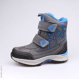 454967-42 Мембранные ботинки для мальчики сер-син