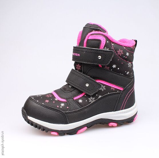 454968-41 Мембранные ботинки для девочки чер-фук