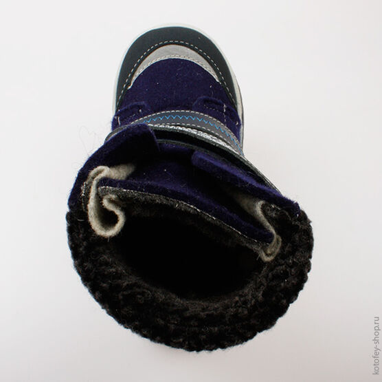 457002-41 Валенки для мальчики светло-синий фото №4