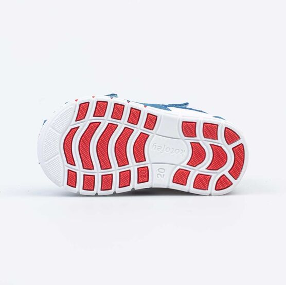 022128-21 Сандалии кожаные для мальчика для мальчики син-бел-кра фото №3