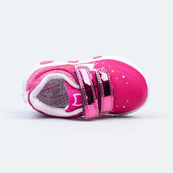 144169-71 Кроссовки с LED-подсветкой на подошве для девочки фуксия фото №4