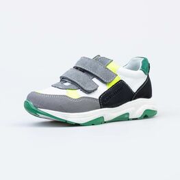 532258-21 Полуботинки для мальчики сер-бел-зел