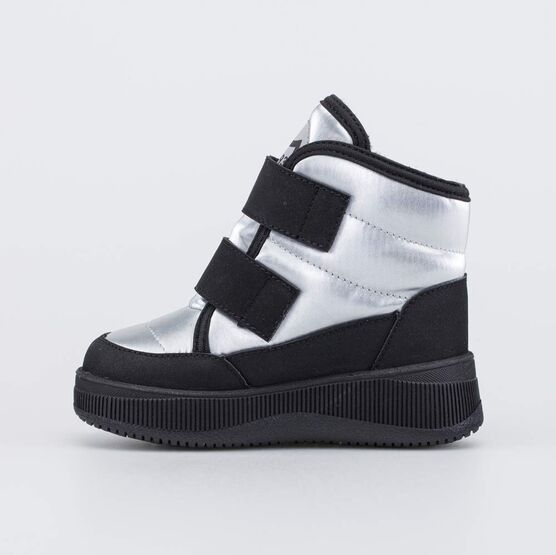 354072-43 Зимние ботинки-дутики для девочки для девочки серебристый фото №2