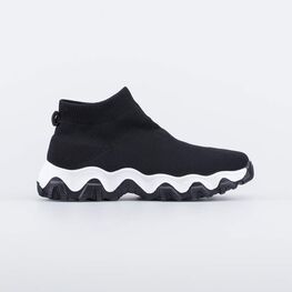 741080-13 Кроссовки-носки из вязаного текстиля для девочки черный фото №2