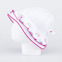 07811715-40 Панама для девочки Единороги для девочки белый + розовый фото №2