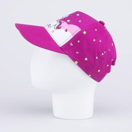 07811741-40 Бейсболка для девочки Единорожка для девочки фуксия фото №2