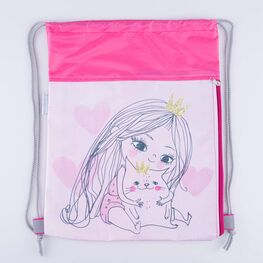 02808141-20 Мешок для сменной обуви розовый для девочки розовый