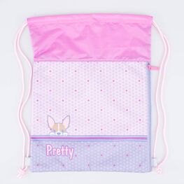 02808170-20 Мешок для сменной обуви Корги КК для девочки серый + розовый