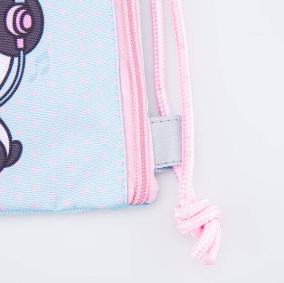 02808171-20 Мешок для сменной обуви Панда для девочки голубой + розовый фото №5