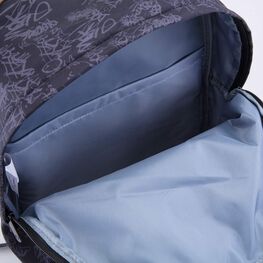 02704363-40 Рюкзак школьный Граффити для мальчики черный фото №4