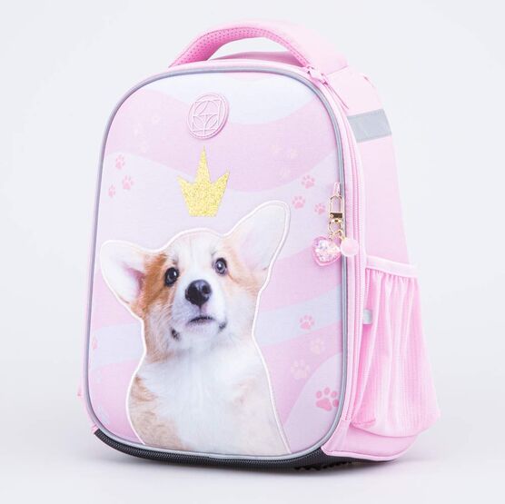02804327-40 Рюкзак школьный Корги КК для девочки розовый фото №2